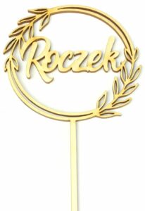Topper drewniany Roczek Laur
