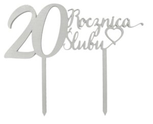 Topper na 20 rocznicę ślubu Srebrny