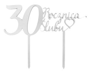 Topper na 30 rocznicę ślubu Srebrny