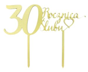 Topper na 30 rocznicę ślubu Złoty