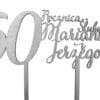 Topper na 50 rocznicę ślubu Srebrny, imiona