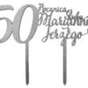 Topper na 50 rocznicę ślubu Srebrny, imiona