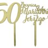 Topper na 50 rocznicę ślubu Złoty, imiona