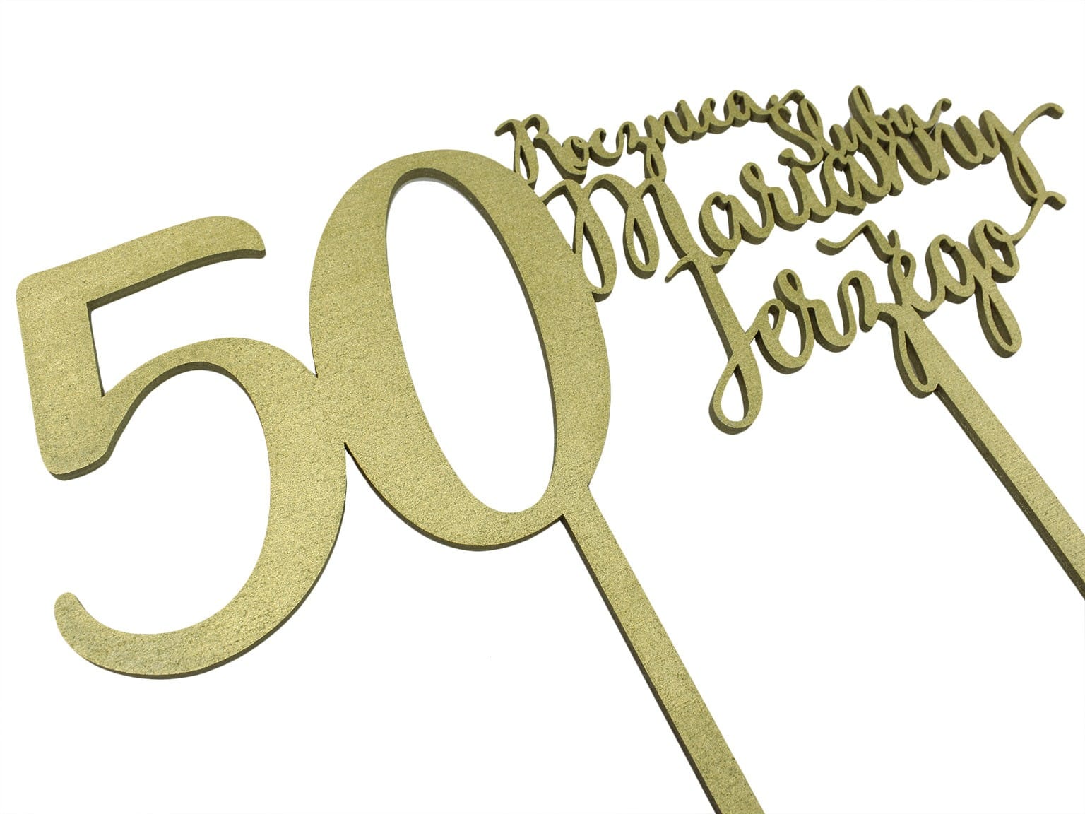 Topper na 50 rocznicę ślubu Złoty, imiona