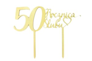 Topper na 50 rocznicę ślubu Złoty