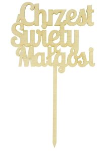 Topper na Chrzest Swiety, Imie, Napis