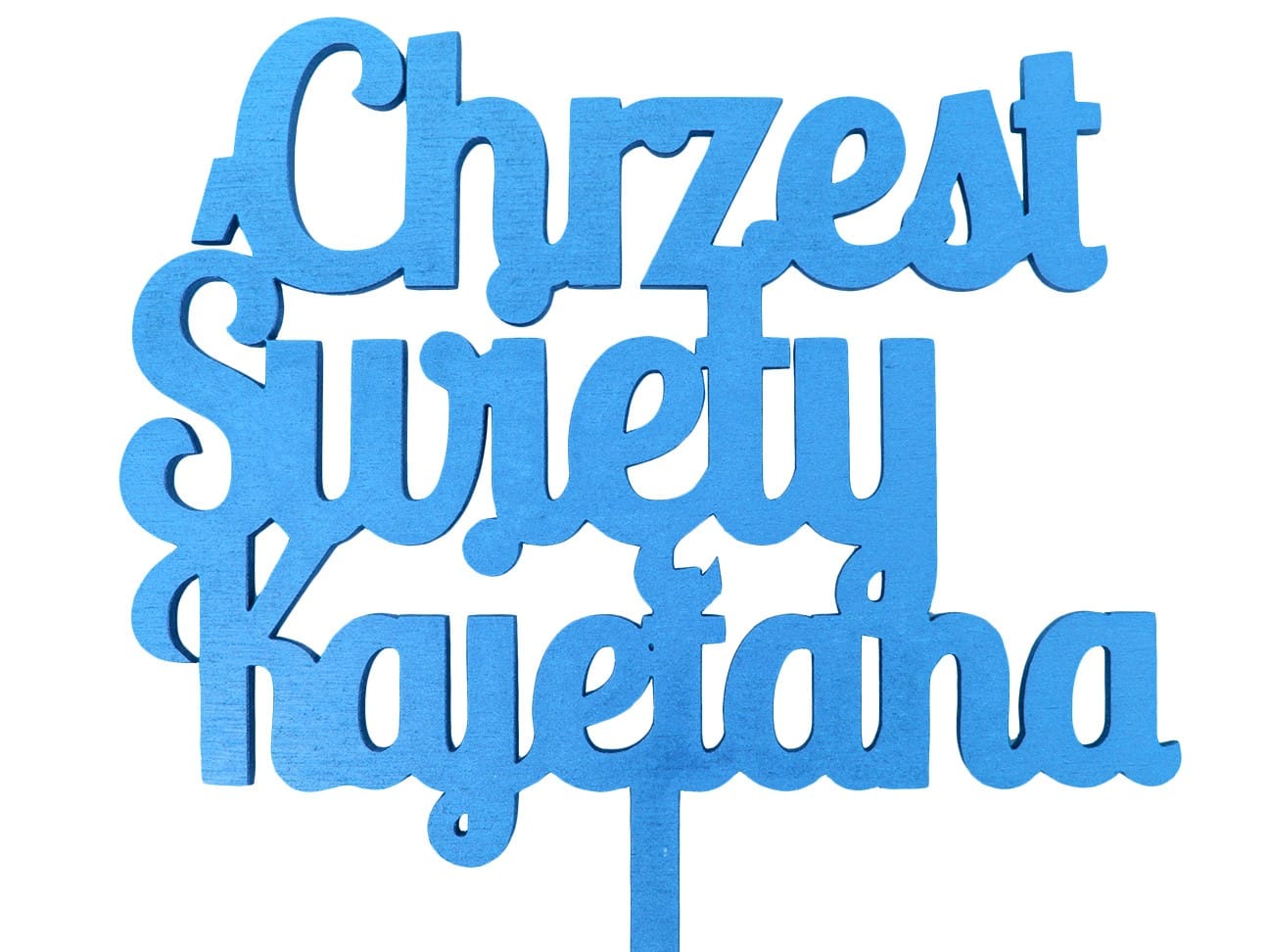 Topper na Chrzest Swiety, Imie, Napis MALOWANY