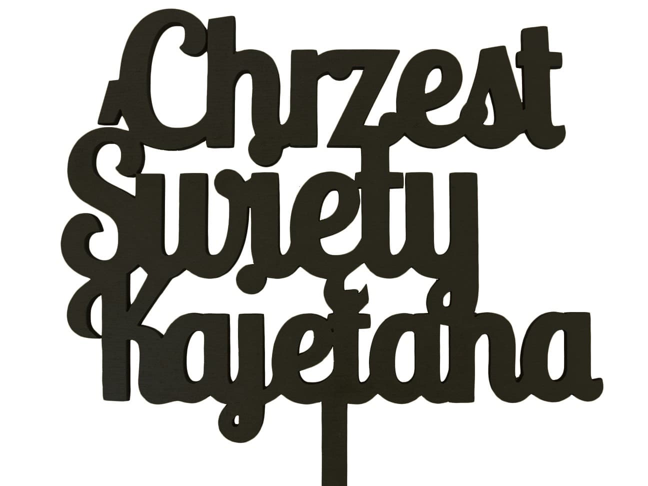 Topper na Chrzest Swiety, Imie, Napis MALOWANY
