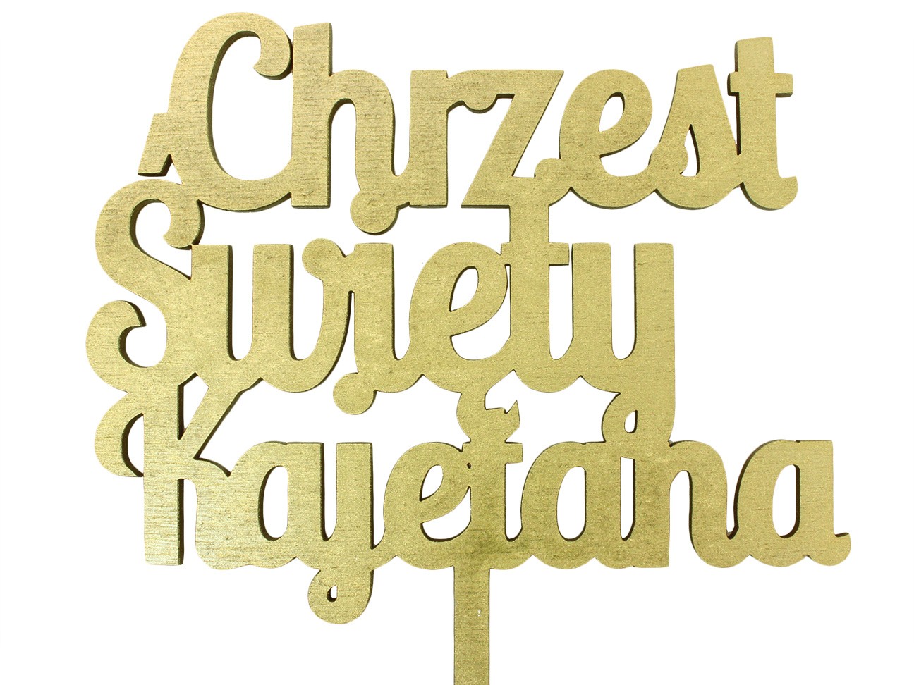 Topper na Chrzest Swiety, Imie, Napis MALOWANY