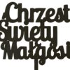 Topper na Chrzest Swiety, Imie, Napis MALOWANY
