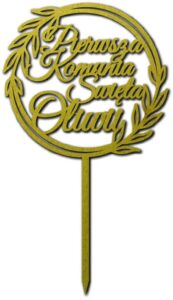 Topper Na Komunię Laur Personalizowany