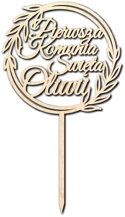 Topper Na Komunię Laur Personalizowany