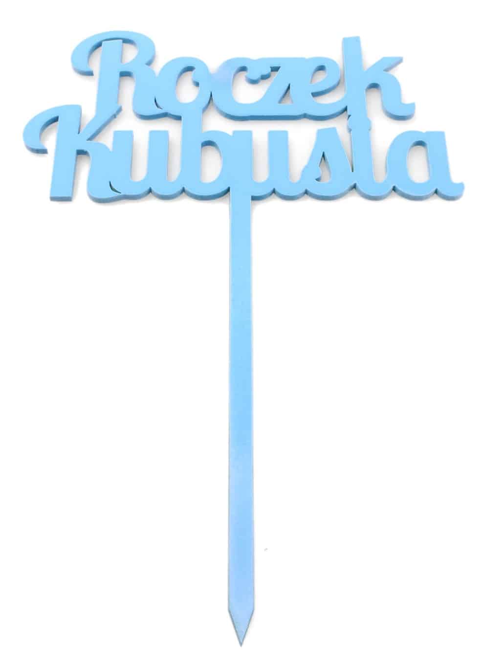 Topper na Roczek, 1 Urodziny, Imie, Napis MALOWANY