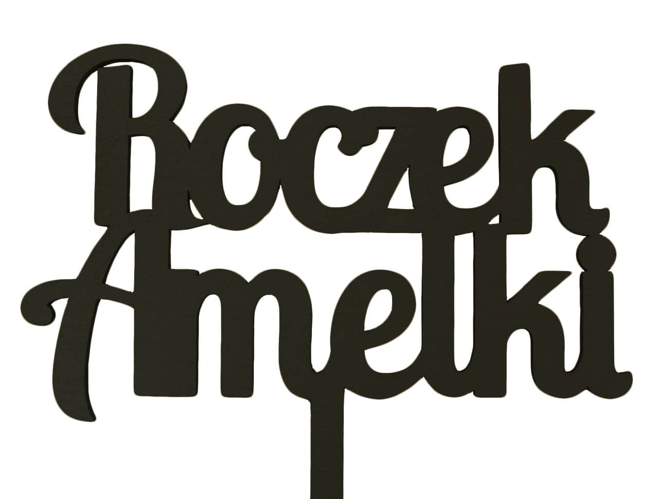 Topper na Roczek, 1 Urodziny, Imie, Napis MALOWANY