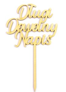 Topper na tort Długi Dowolny Napis EKO