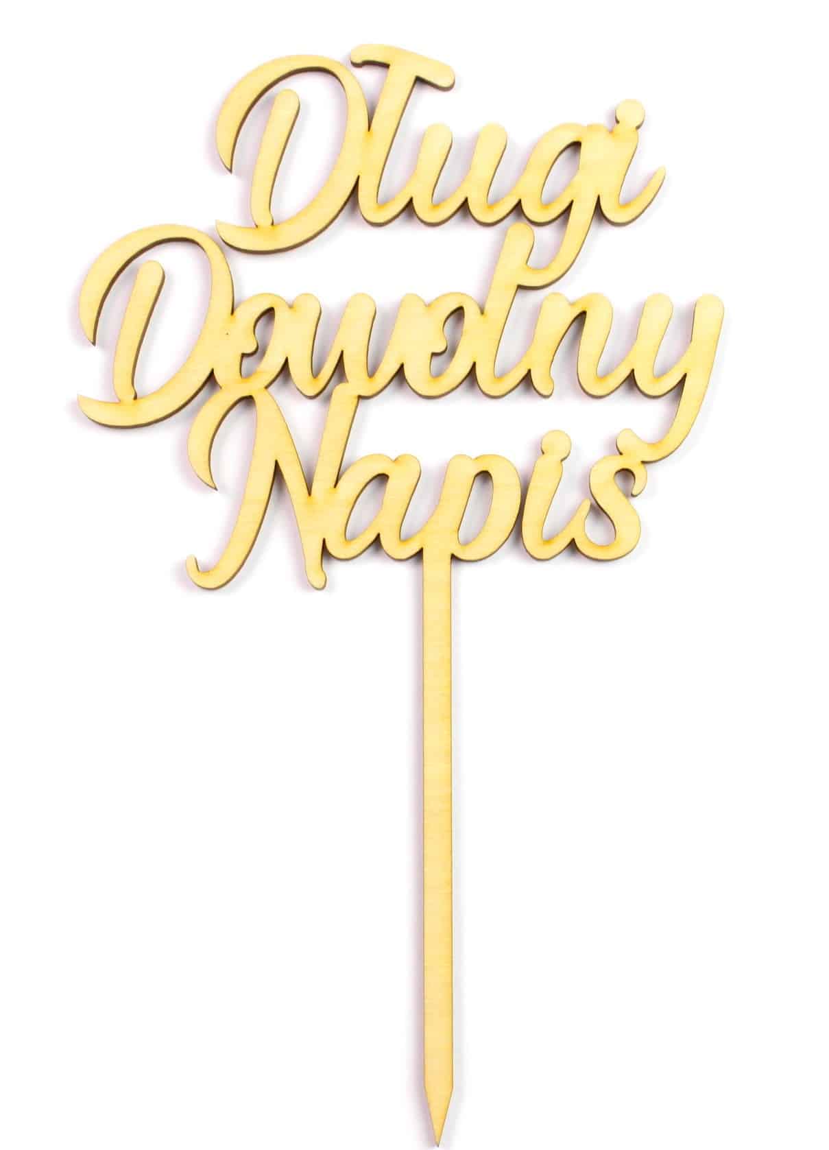 Topper na tort Długi Dowolny Napis EKO