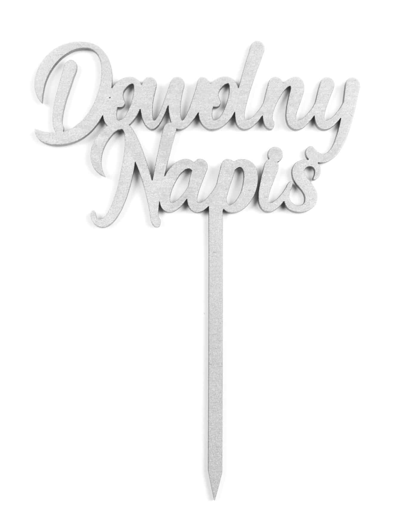 Topper na tort Dowolny Napis EKO