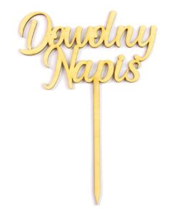 Topper na tort Dowolny Napis EKO