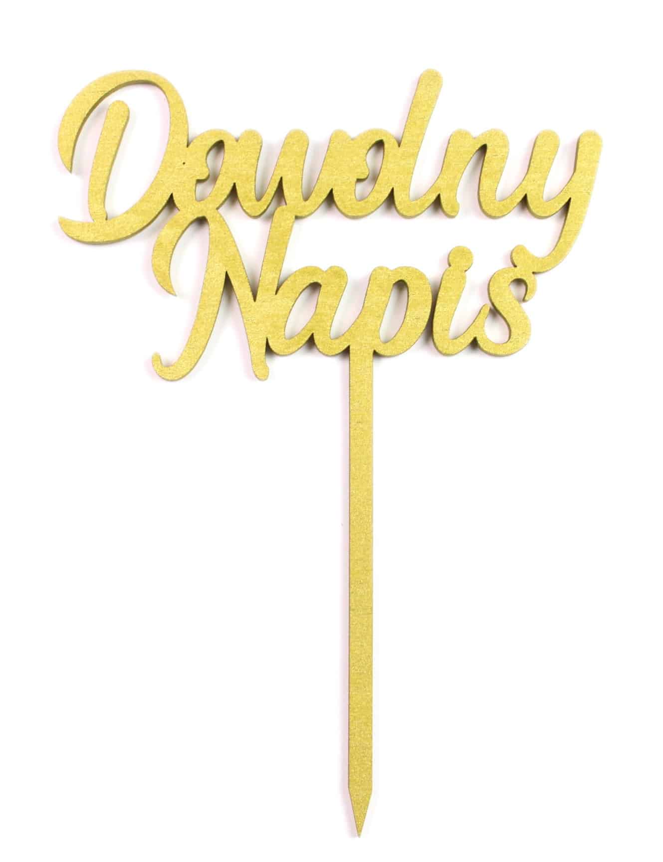 Topper na tort Dowolny Napis EKO