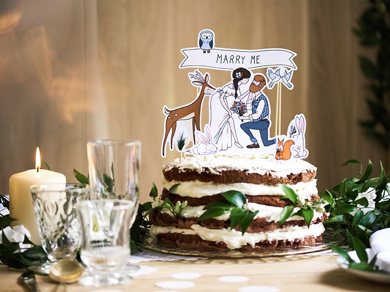 Topper na tort Marry Me