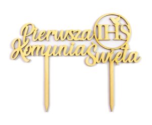 Topper na tort Pierwsza Komunia Święta IHS