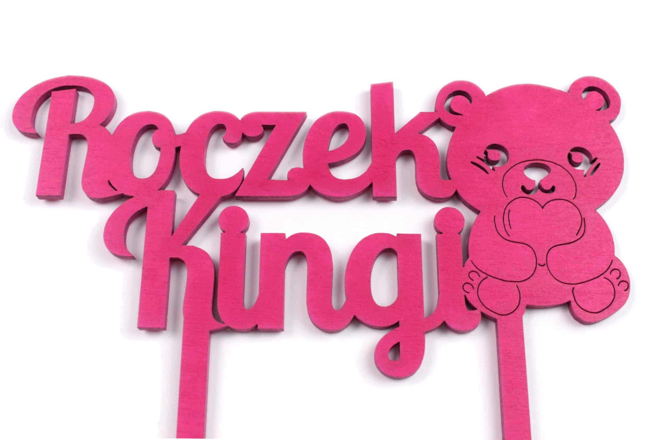 Topper na tort Roczek Twój Napis EKO