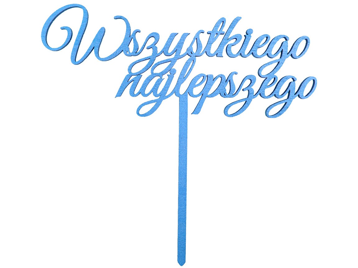 Topper na tort, Wszystkiego najlepszego Malowany