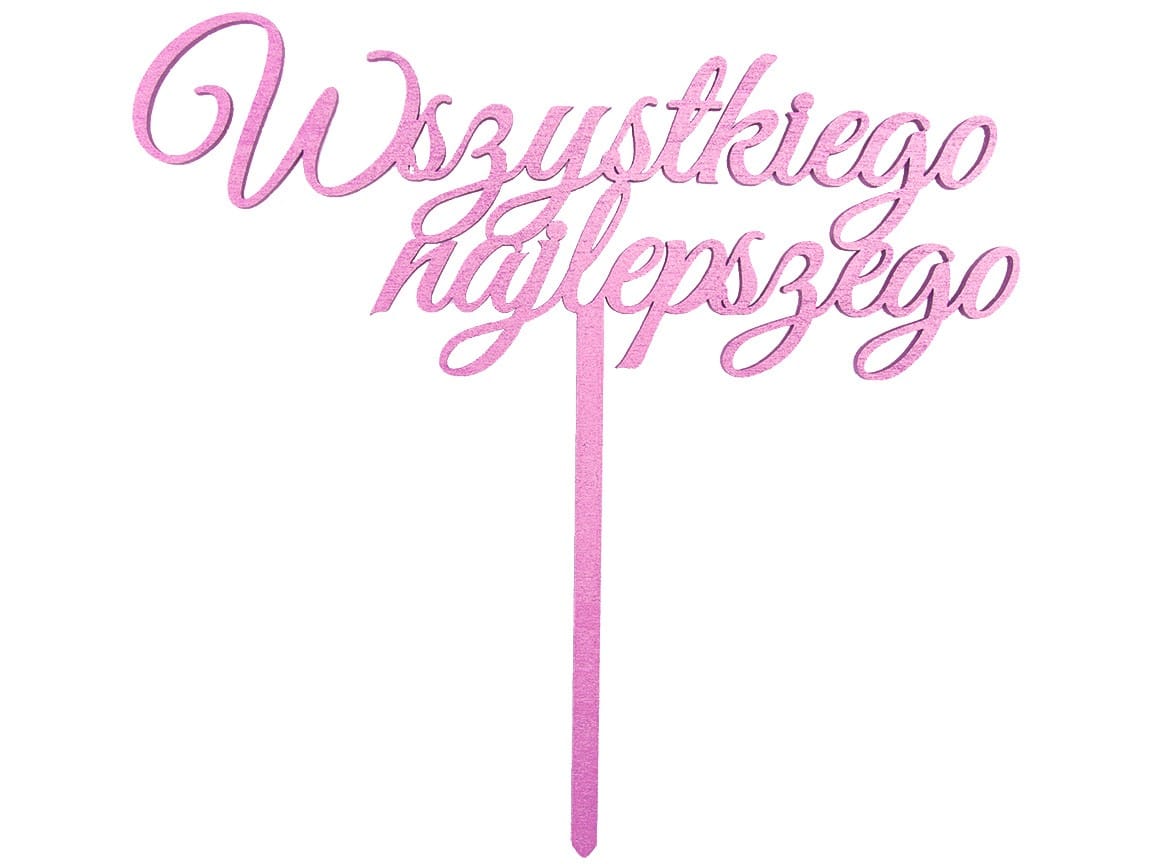 Topper na tort, Wszystkiego najlepszego Malowany