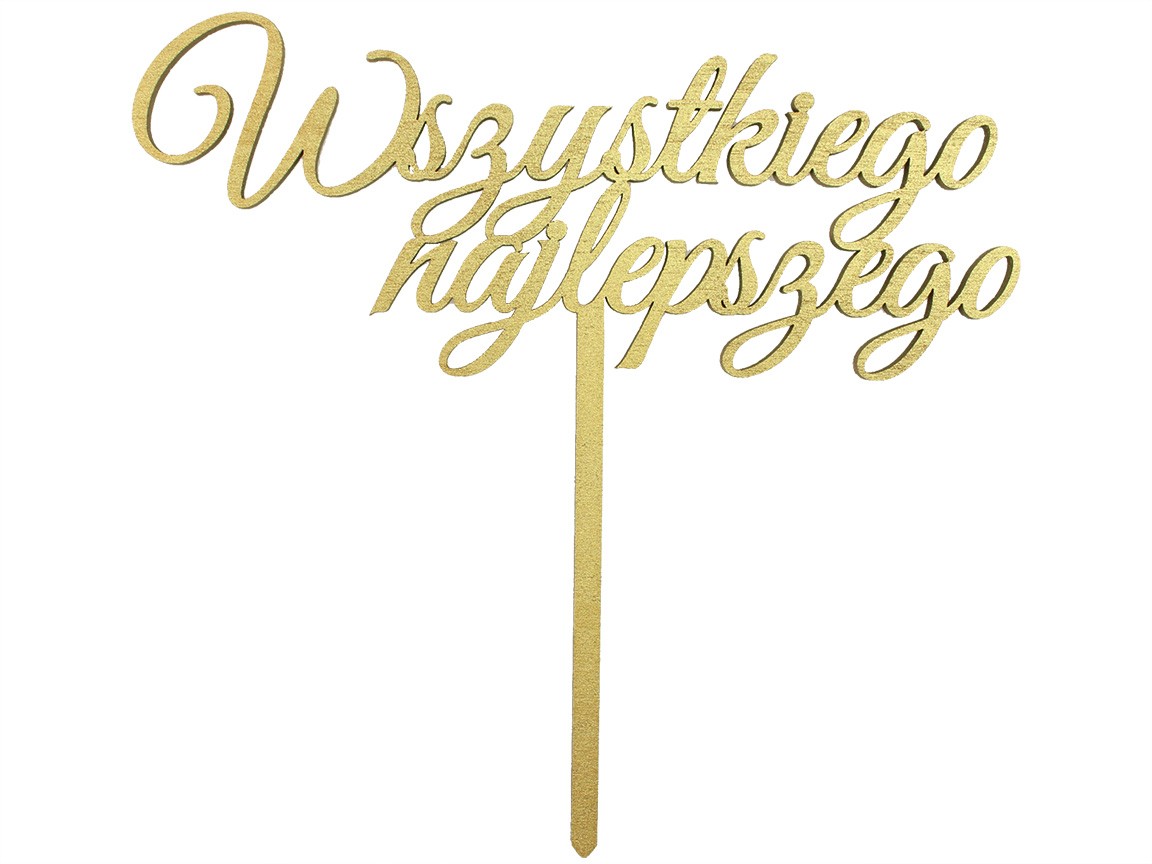 Topper na tort, Wszystkiego najlepszego Malowany