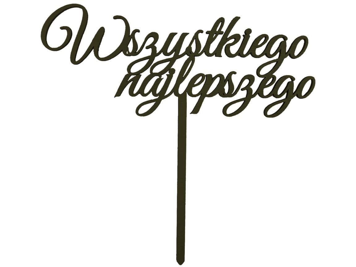 Topper na tort, Wszystkiego najlepszego Malowany
