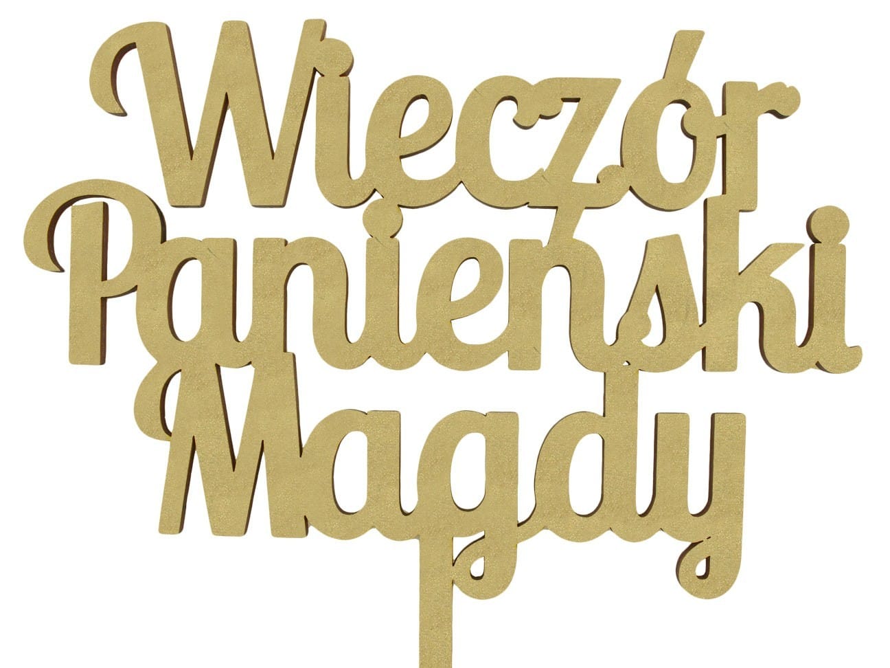Topper na Wieczór Panieński, Imie, Napis