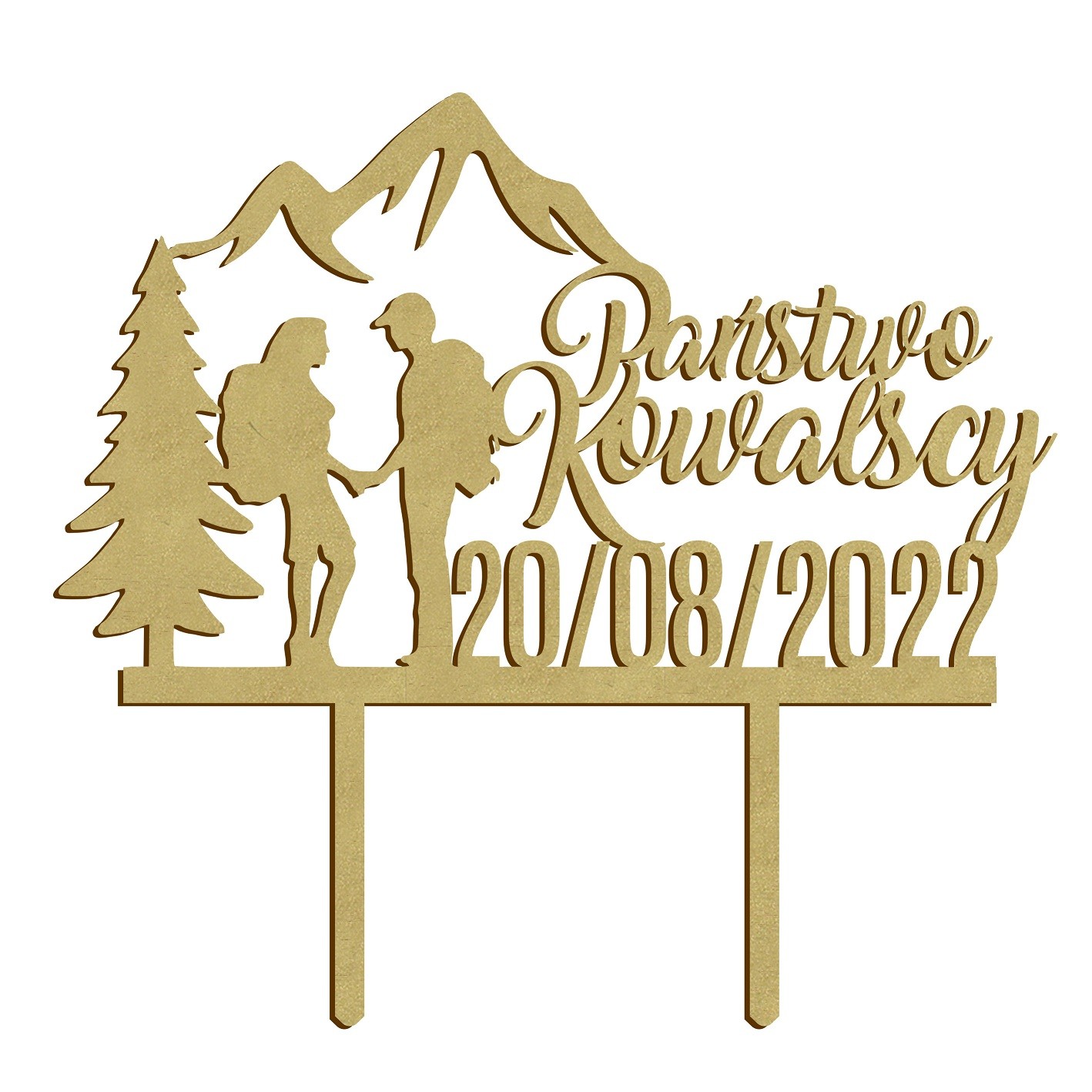 Topper Ślubny Na Tort Góry Miłości