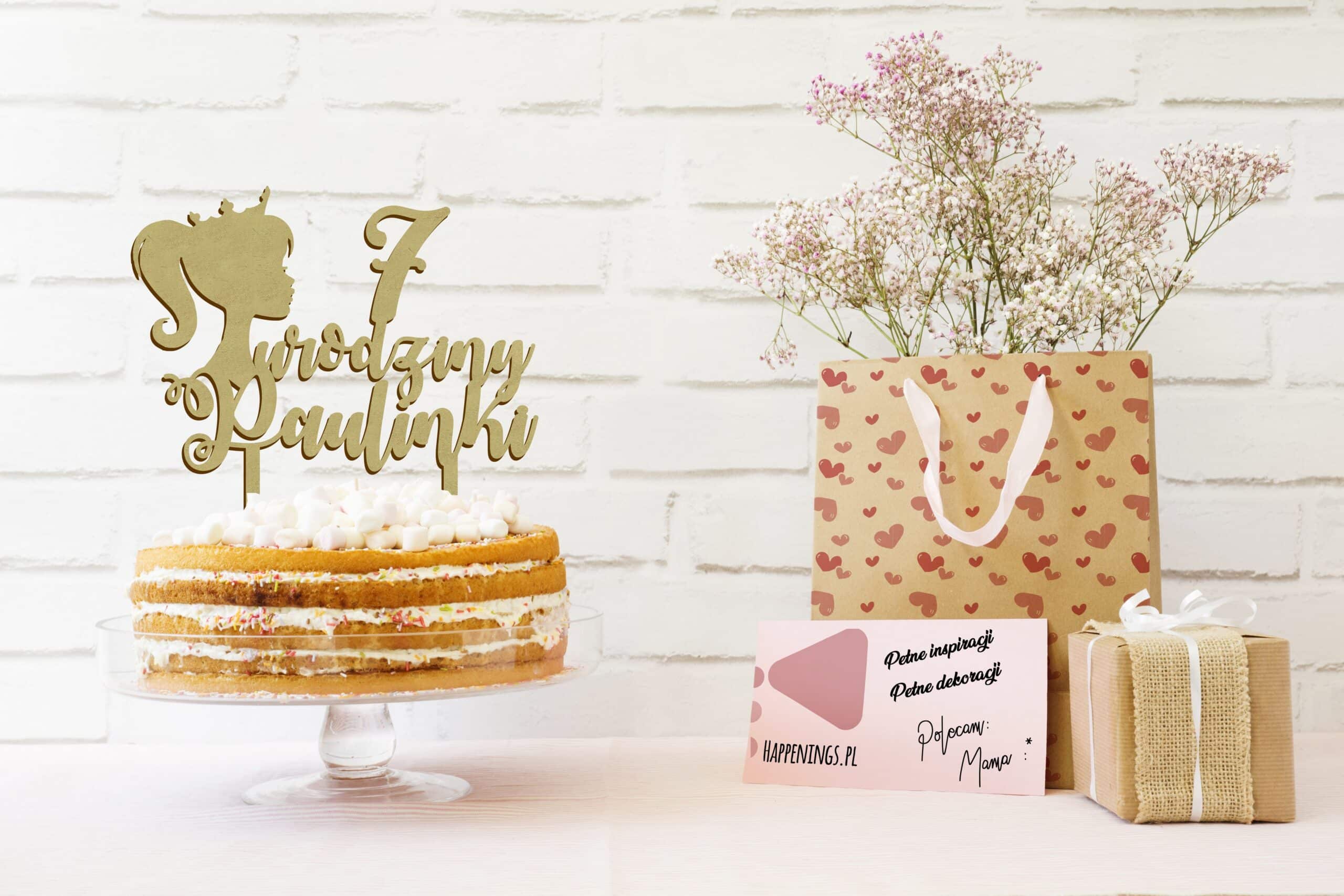 Topper Urodzinowy Na Tort Księżniczka