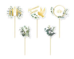 Toppery Komunia Święta Boho 5 szt.