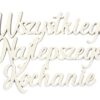 Twój Dowolny Napis ze Sklejki 3 Linie Przylepny