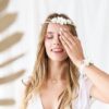Wianek Na Głowę Styl Boho Białe Kwiatki