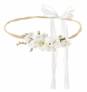 Wianek Na Głowę Styl Boho Białe Kwiatki