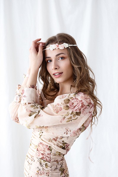 Wianek Na Głowę Styl Boho Brzoskwinia