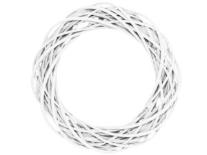 Wianek z wikliny biały 30cm