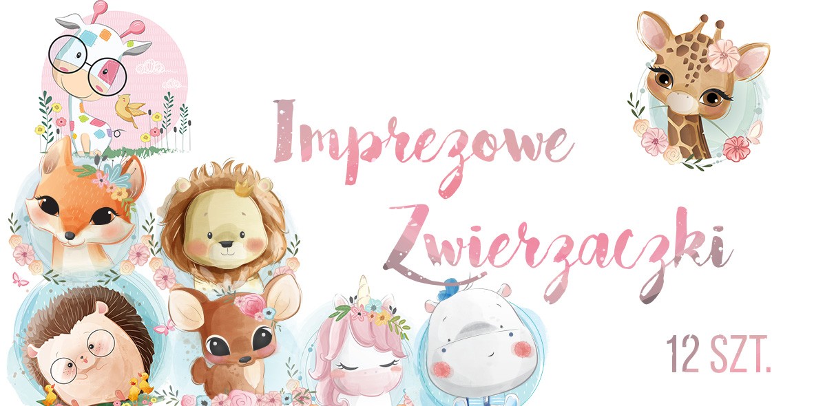 Winietki Kolekcja Zwierzaczki 12 szt.