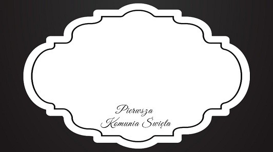 Winietki komunijne Czarne, 10 sztuk