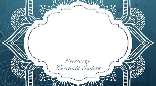 Winietki komunijne IHS Turkusowa Mandala, 10 sztuk