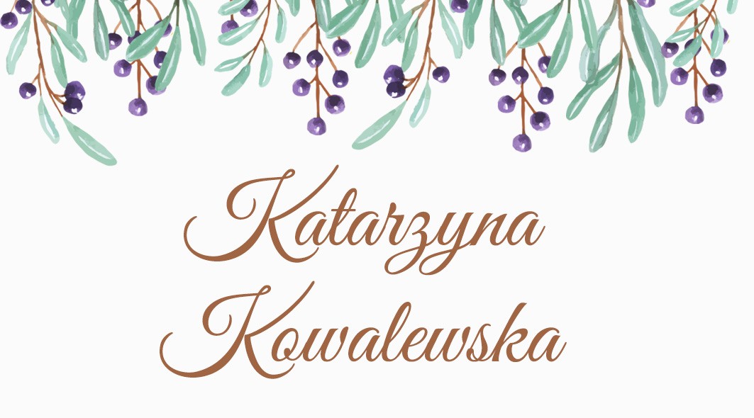 Winietki ślubne Miętowa Jagoda