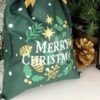 Worek Świąteczny Merry Christmas Butelkowa Zieleń