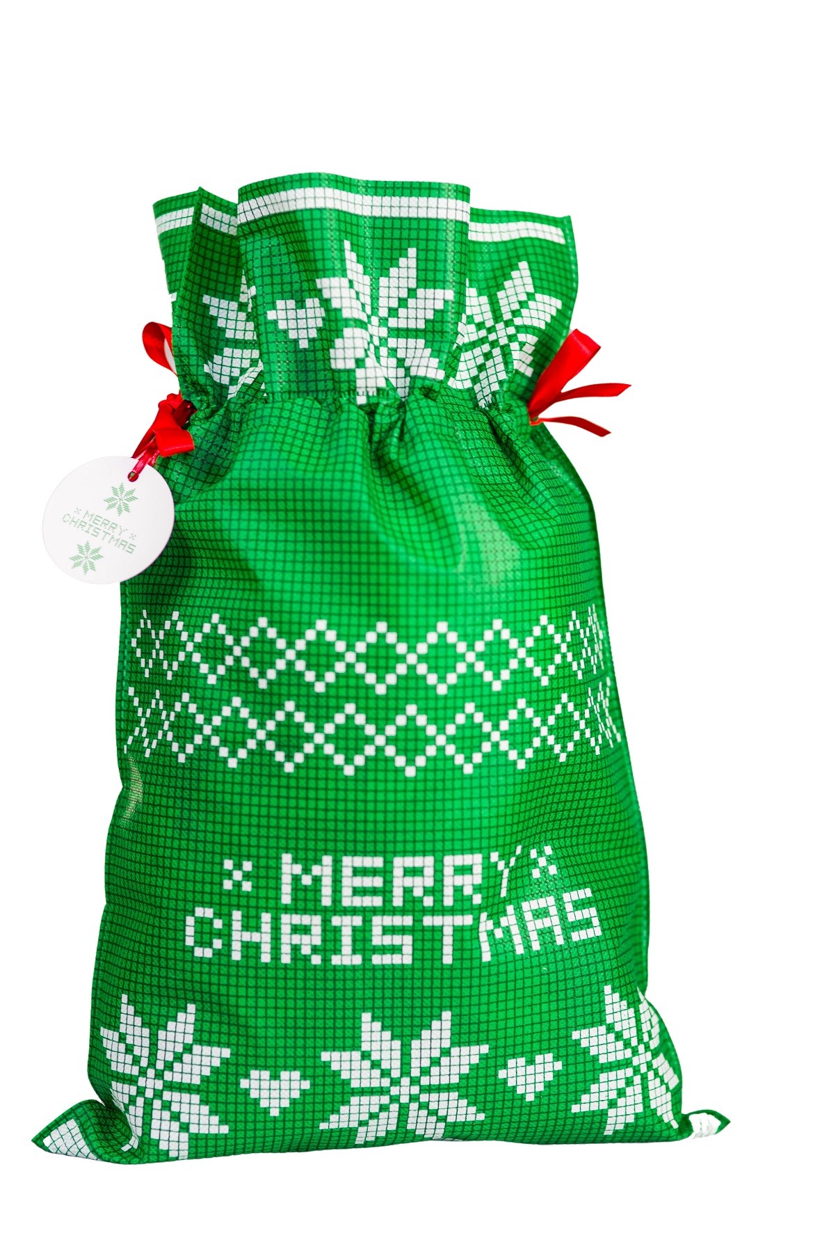 Worek Świąteczny Merry Christmas Pixele