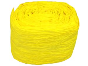 Wstążka marszczona żółta papierowa 8cm/10m