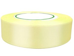 Wstążka satynowa 25mm jasnożółta