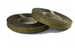 Wstążka tasiemka brokatowa 12mm black gold