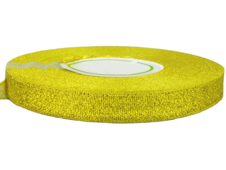 Wstążka tasiemka brokatowa 12mm złota