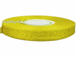 Wstążka tasiemka brokatowa 12mm złota